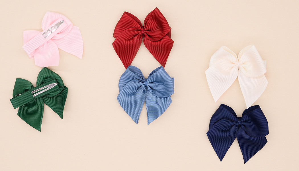 Mollettina per capelli - fiocco semplice in gros grain