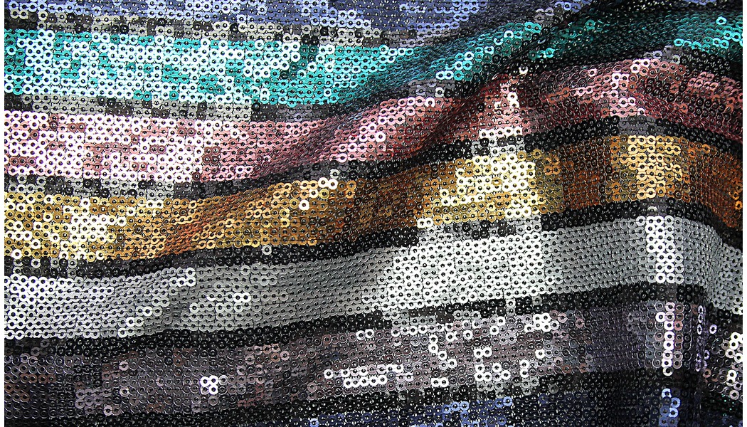 Tessuto rigato paillettes