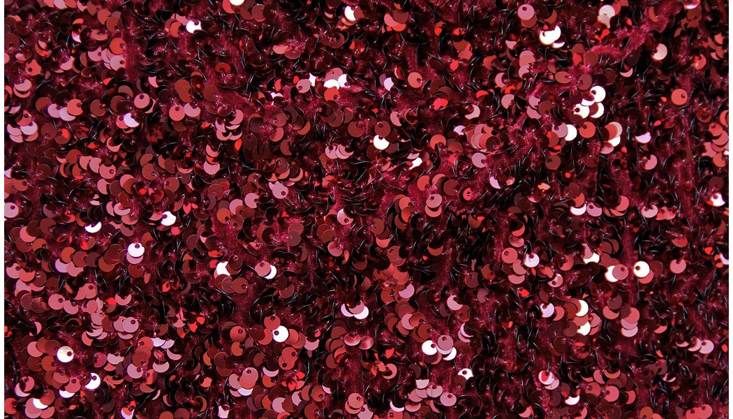 Tessuto base velluto ricamo paillettes bordeaux