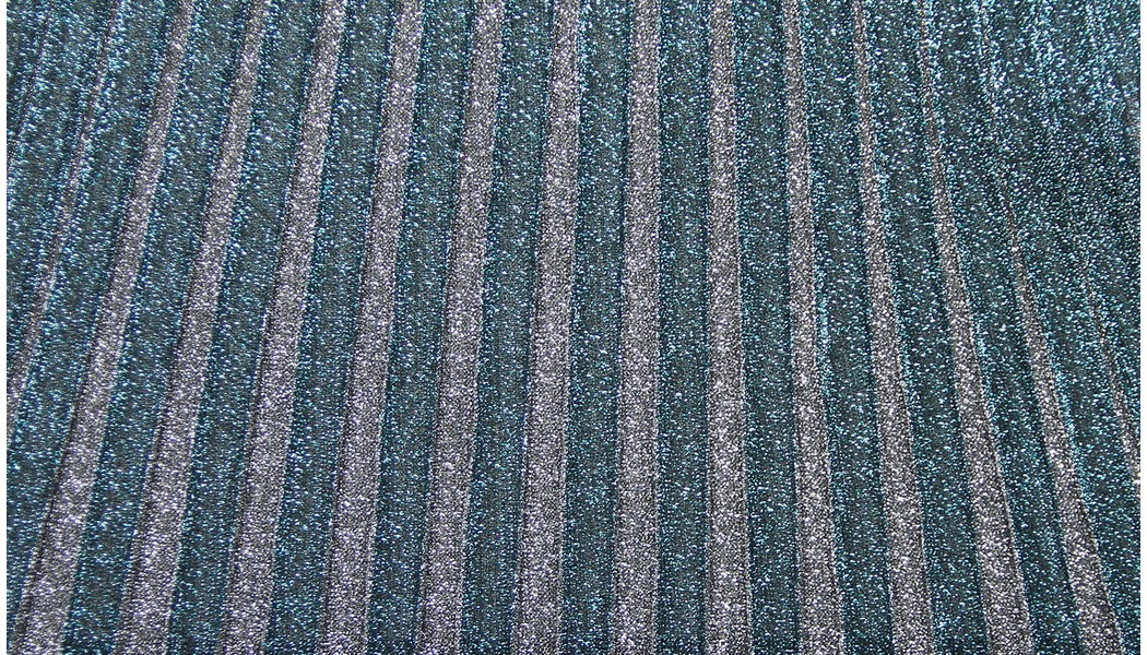 Tessuto plissettato lurex verde petrolio e grigio