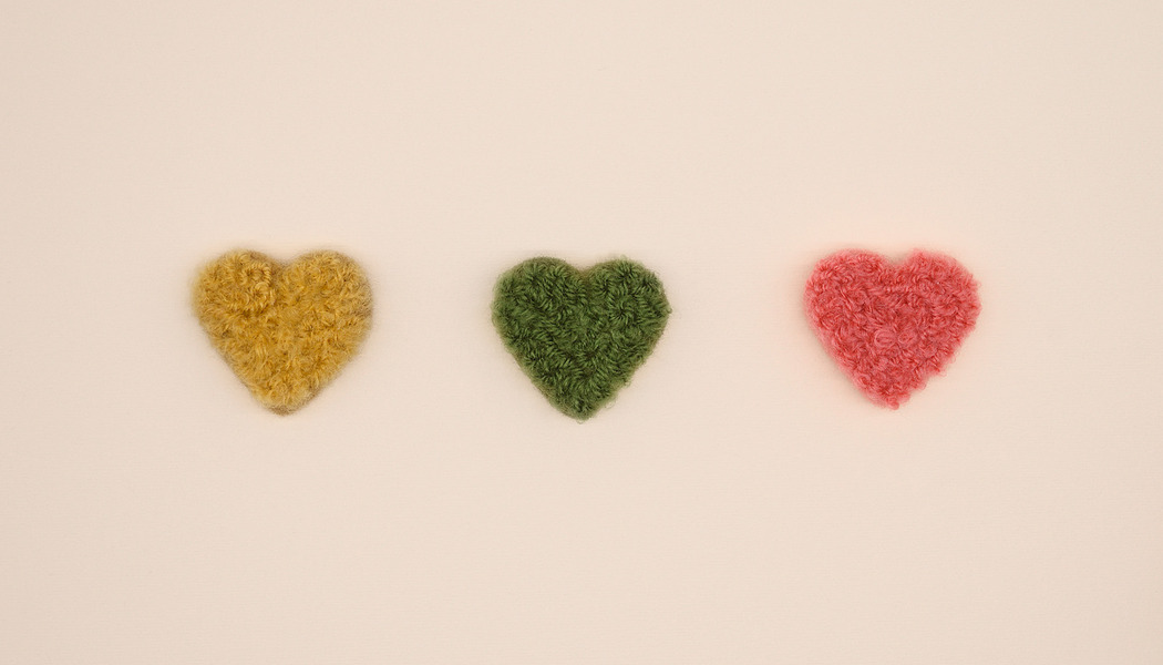 CUORE 3D TESSUTO RICCIOLO