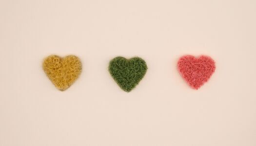 CUORE 3D TESSUTO RICCIOLO