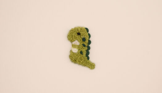 DINOSAURO 3D TESSUTO RICCIOLO 