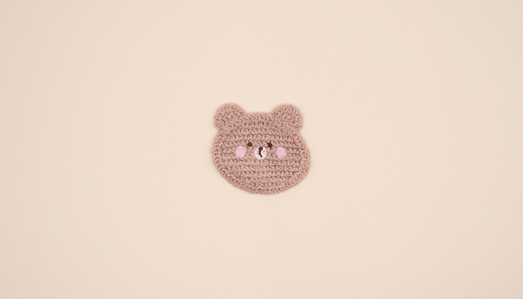 TESTA ORSETTO RICAMATO A MACCHINA