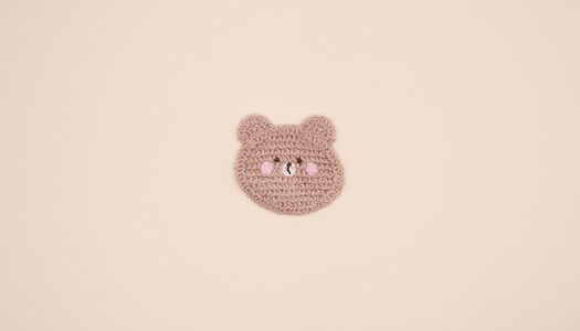 TESTA ORSETTO RICAMATO A MACCHINA