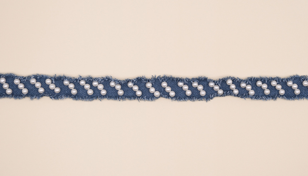 PEZZO NASTRO DENIM CON MADREPERLA