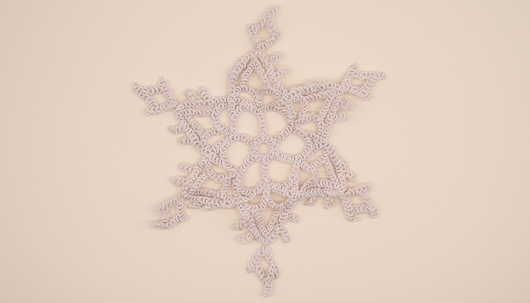 GRANDE RICAMO FIOCCO DI NEVE 