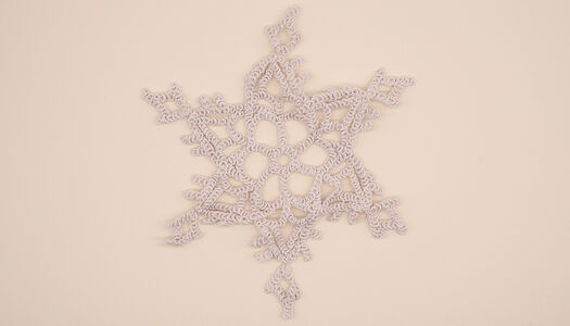 GRANDE RICAMO FIOCCO DI NEVE 