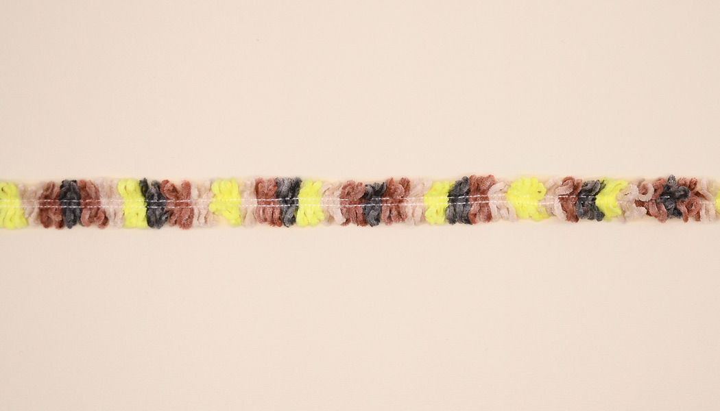 NASTRO SFRANGIATO IN CINIGLIA MULTICOLOR