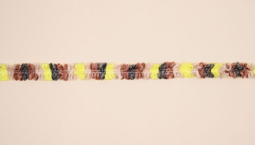 NASTRO SFRANGIATO IN CINIGLIA MULTICOLOR