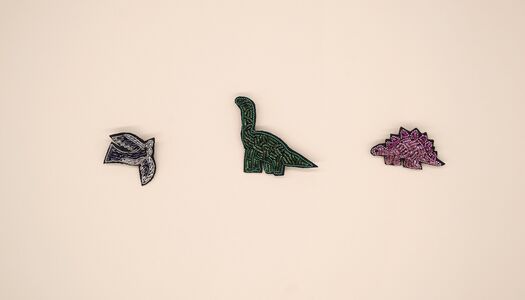 SPILLE FILO INDIANO LUREX  DINOSAURI E RONDINE 