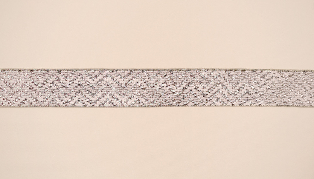 NASTRO BICOLORE TRECCIATO MOTIVO ZIG ZAG H.3 CM