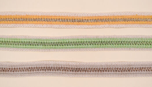 NASTRO CON INSERTO CENTRALE COLORATO E LUREX 