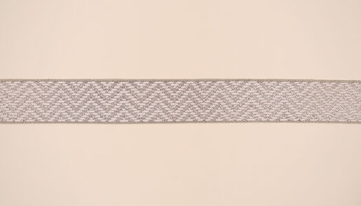 NASTRO BICOLORE TRECCIATO MOTIVO ZIG ZAG H.3 CM