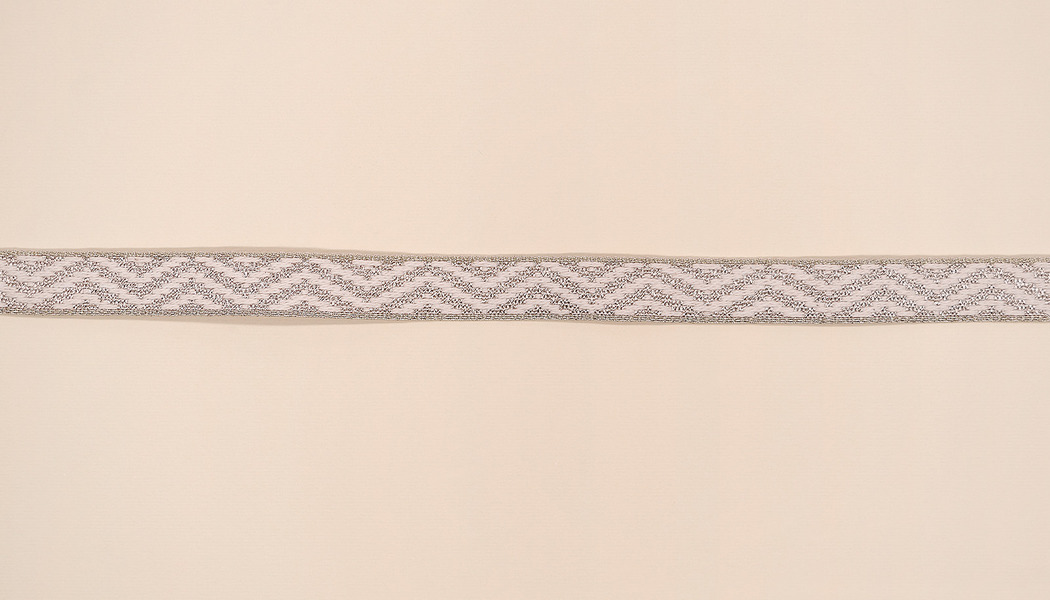 NASTRO BICOLORE TRECCIATO MOTIVO ZIG ZAG H.1.5 CM