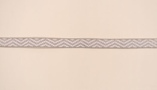 NASTRO BICOLORE TRECCIATO MOTIVO ZIG ZAG H.1.5 CM