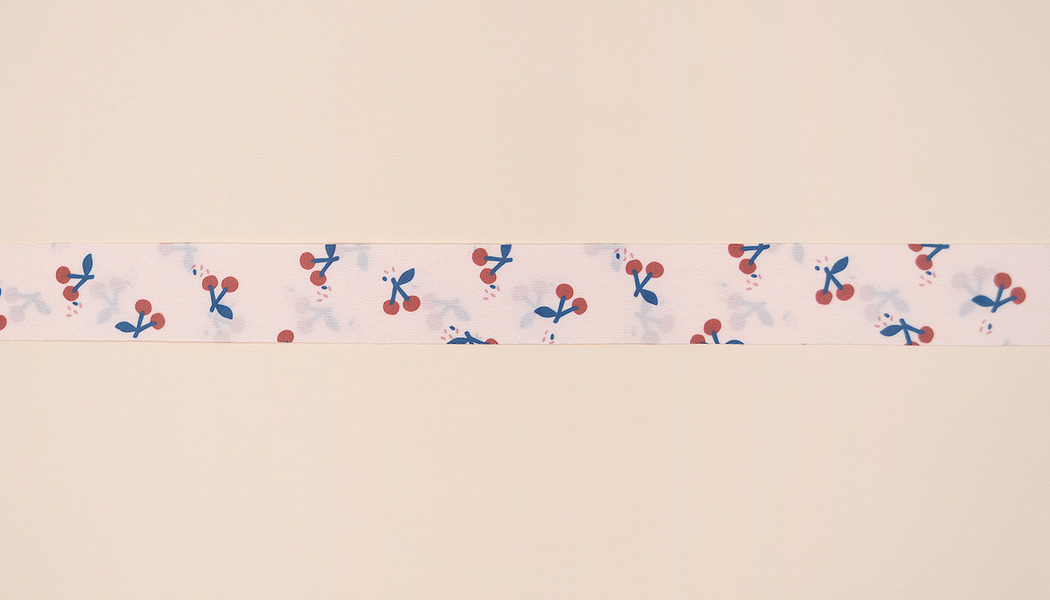 NASTRO DOUBLE FACE STAMPA CILIEGIE 