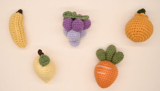 FRUTTA E VERDURA IMBOTTITA 3D UNCINETTO 