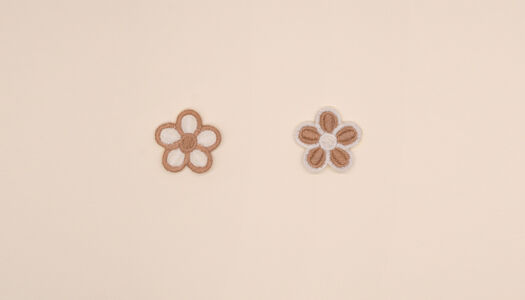 FIORE 5 PETALI RICAMATO BICOLORE 