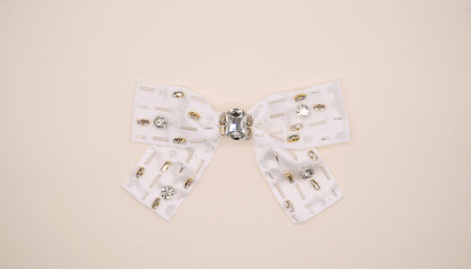 FIOCCO GRANDE SATIN CON PIETRE E CRISTALLI