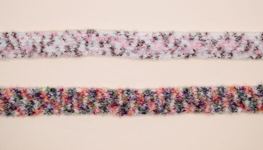 NASTRO IN MAGLIA EFFETTO PELOSO MULTICOLORE