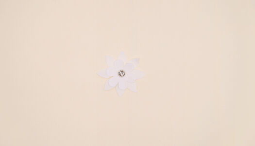 FIORE IN TESSUTO DOPPIO STRATO TAGLIO ALSER CON STRASS 