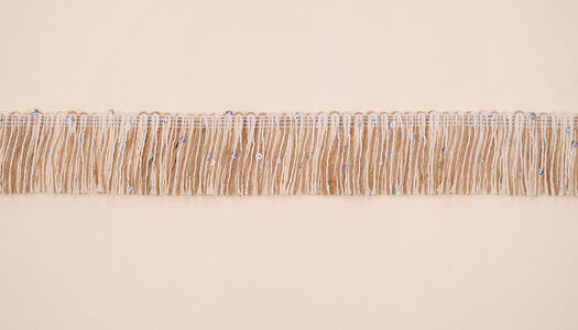 NASTRO IN COTONE YUTA SFRANGIATO CON MICRO PAILLETTES 