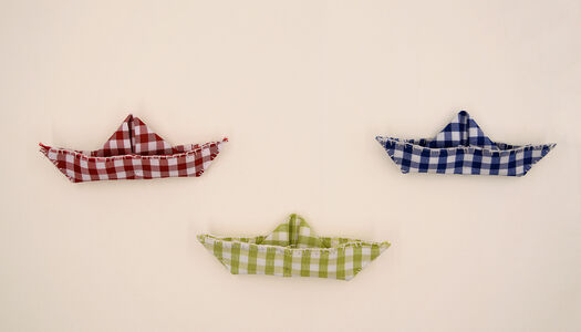 BARCHETTA ORIGAMI IN COTONE VICHY 