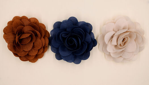 FIORE IN TESSUTO A STRATI TESSUTO LAVORATO 