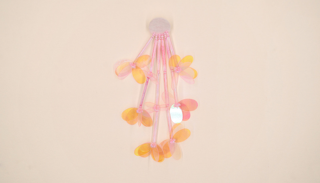 ACCESSORIO IRIDESCENTE PENDENTI CANOTTIGLIE E PAILLETTES OVALI 