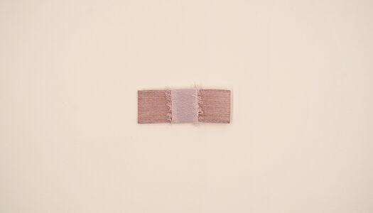 FIOCCO PIATTO LINO ROSA CON PASSANTE CREPE DE CHINE - MADE IN ITALY 