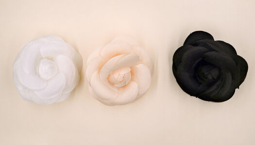SPILLA CAMELIA TESSUTO E ORGANZA  