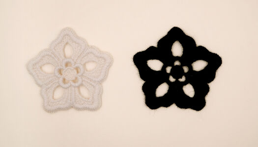 RICAMO FIORE 5 PETALI MADE IN ITALY