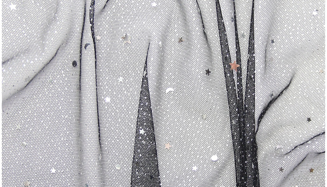 Tessuto tulle disegno stellato