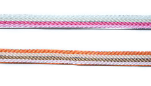 Nastro elastico rigato 4 colori con profili lurex